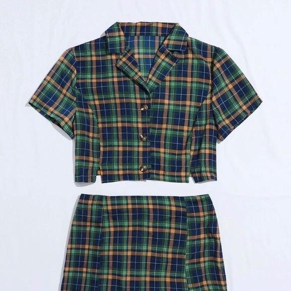 Tartan top and skirt set - Picture 7 of 8